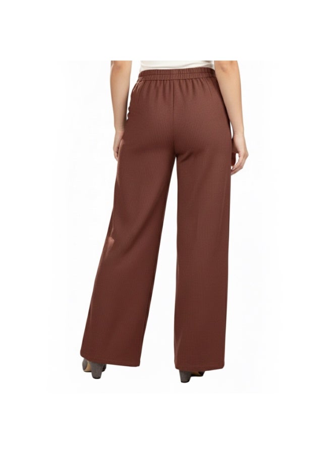 Smoky Egypt Wide Leg Gabardine Pants - Brick - Image 4